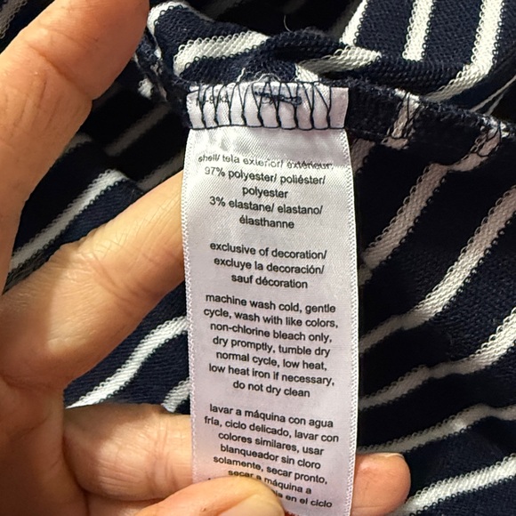 Nautica Jeans Striped Tiered Preppy Stretch Babydoll Dress Pockets Sz: XXL - Picture 6 of 6